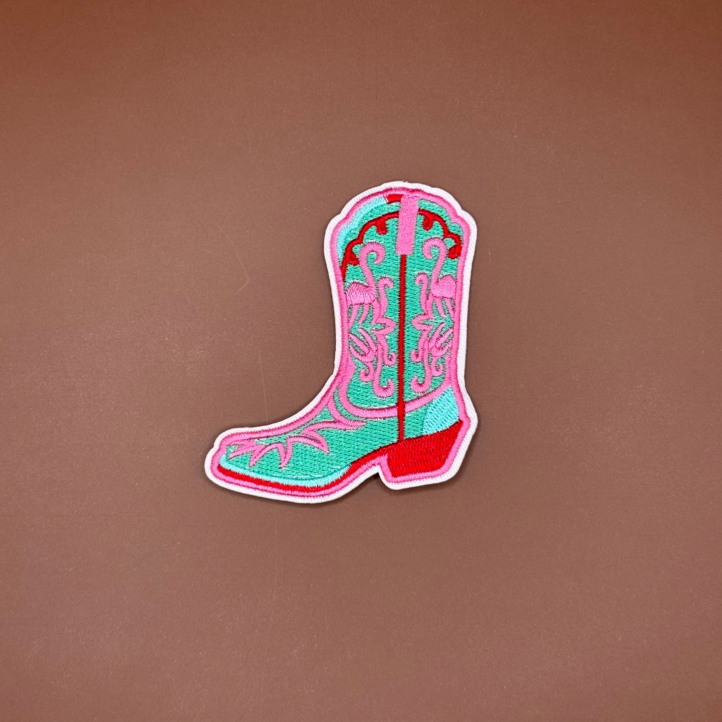 Turquoise Cowboy Boot Patch
