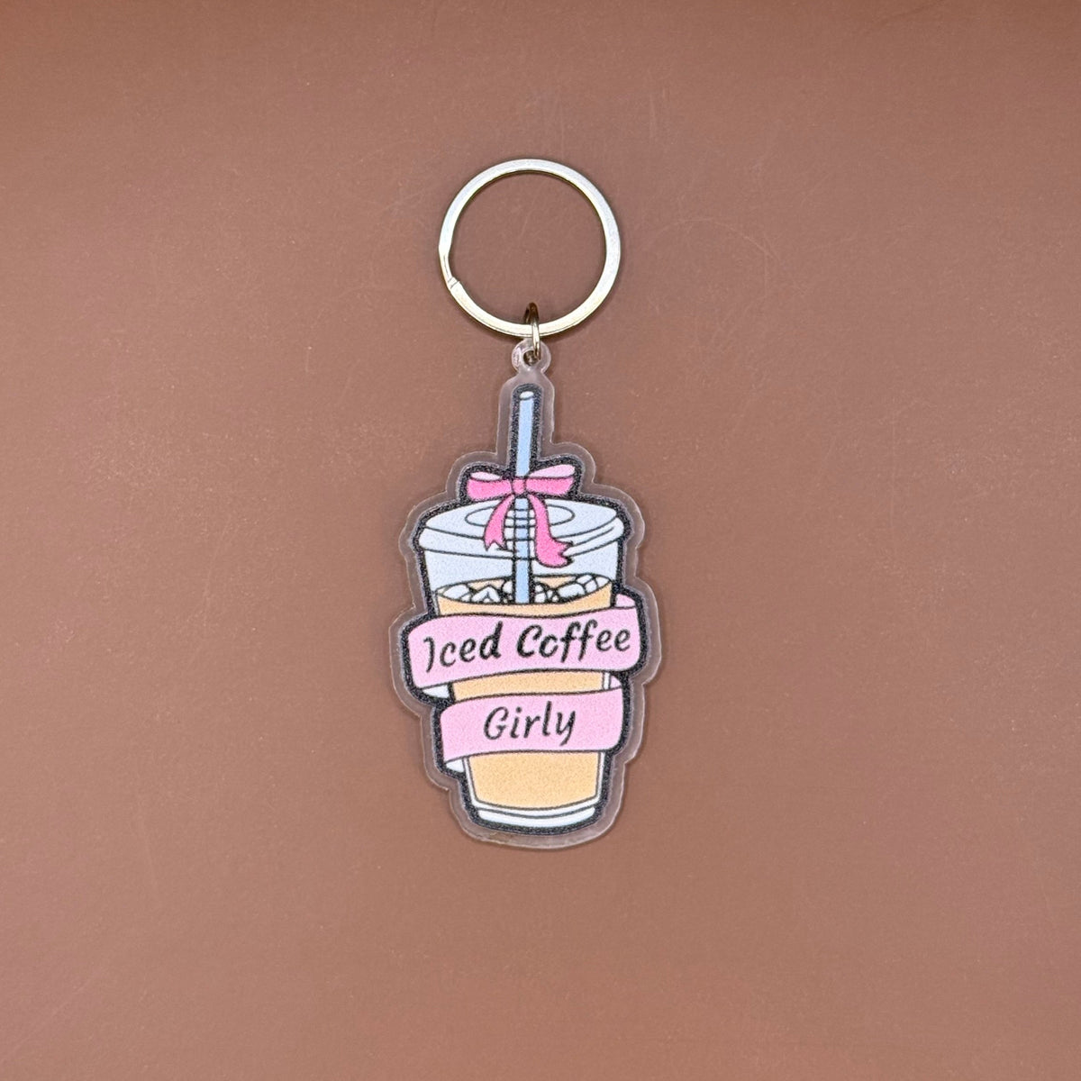 Iced Coffee Girly Keychain