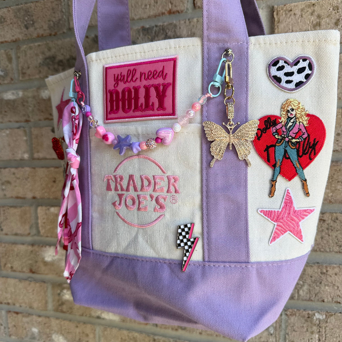 Dolly Pretty in Pastel Hand Designed Custom Tote