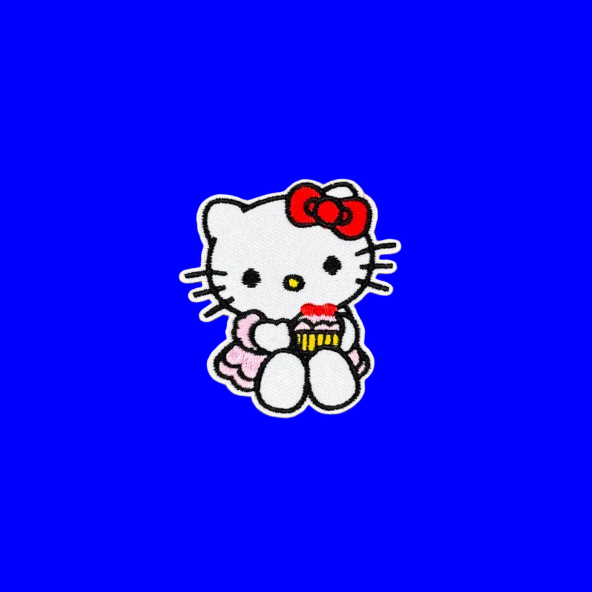Hello Kitty with cupcake embroidered patch