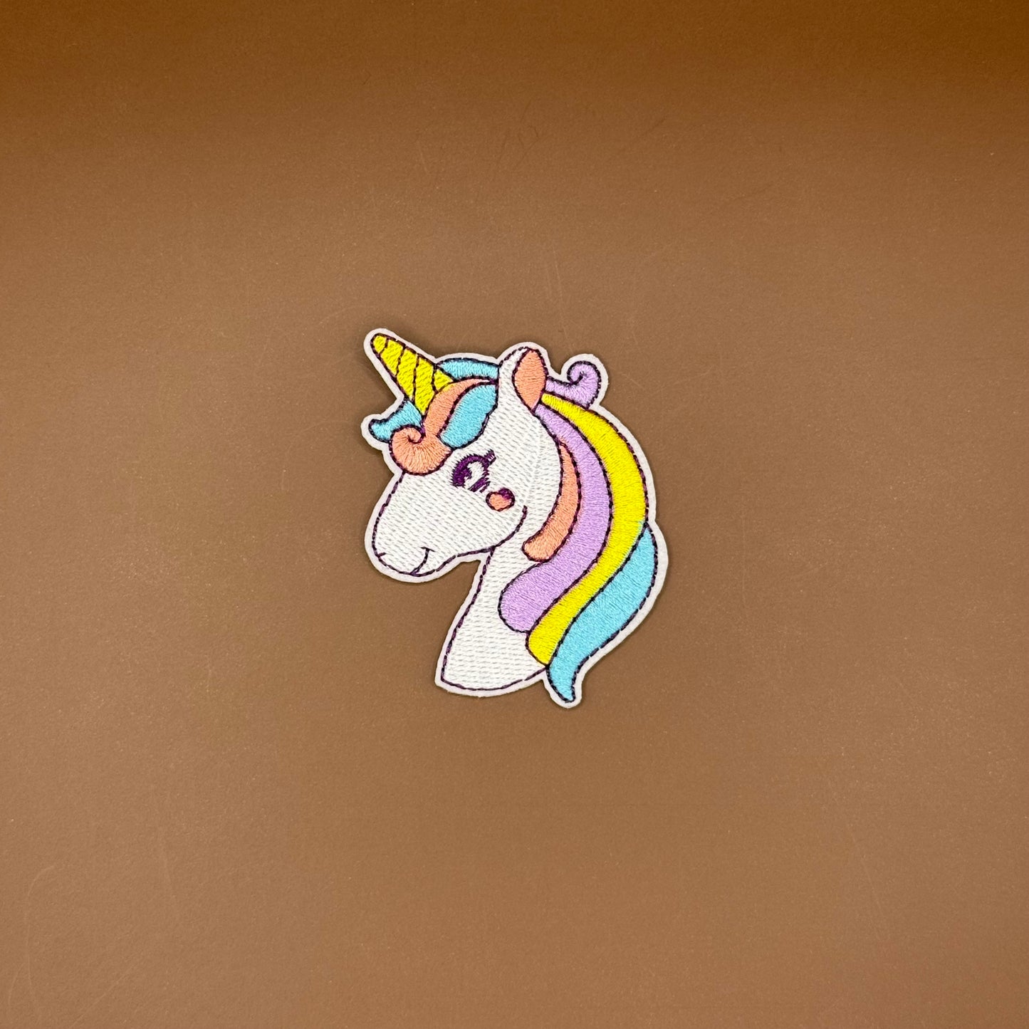 Pop Star Princess unicorn head embroidered patch