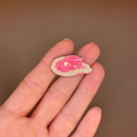Let's Go Girls Pink Cowboy Hat Pin