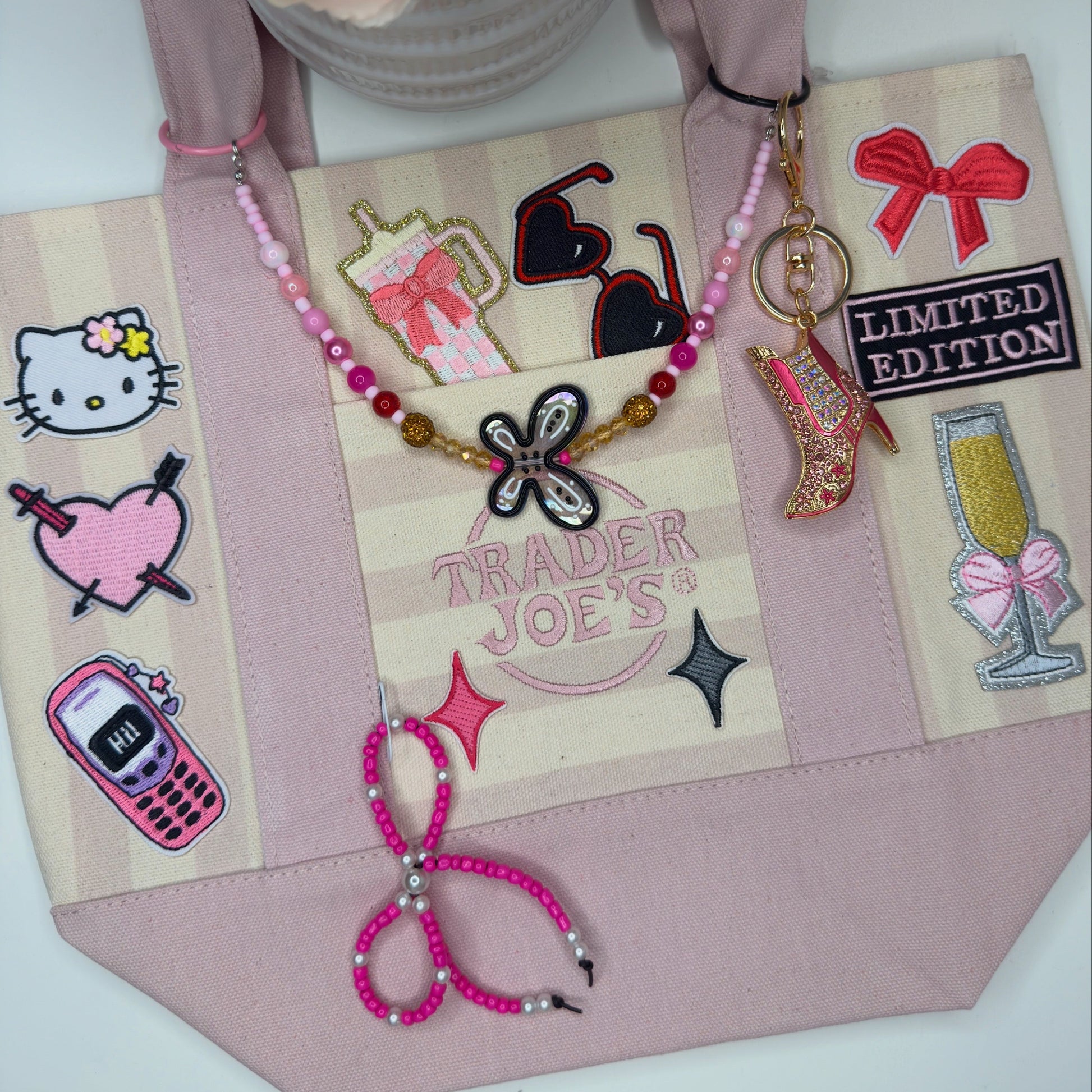 Pop Star Princess fully designed ready-to-ship tote, Pretty in Pink
