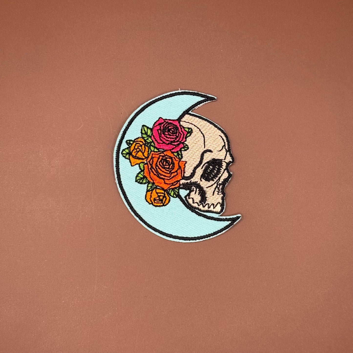 Crescent Moon Skull Patch