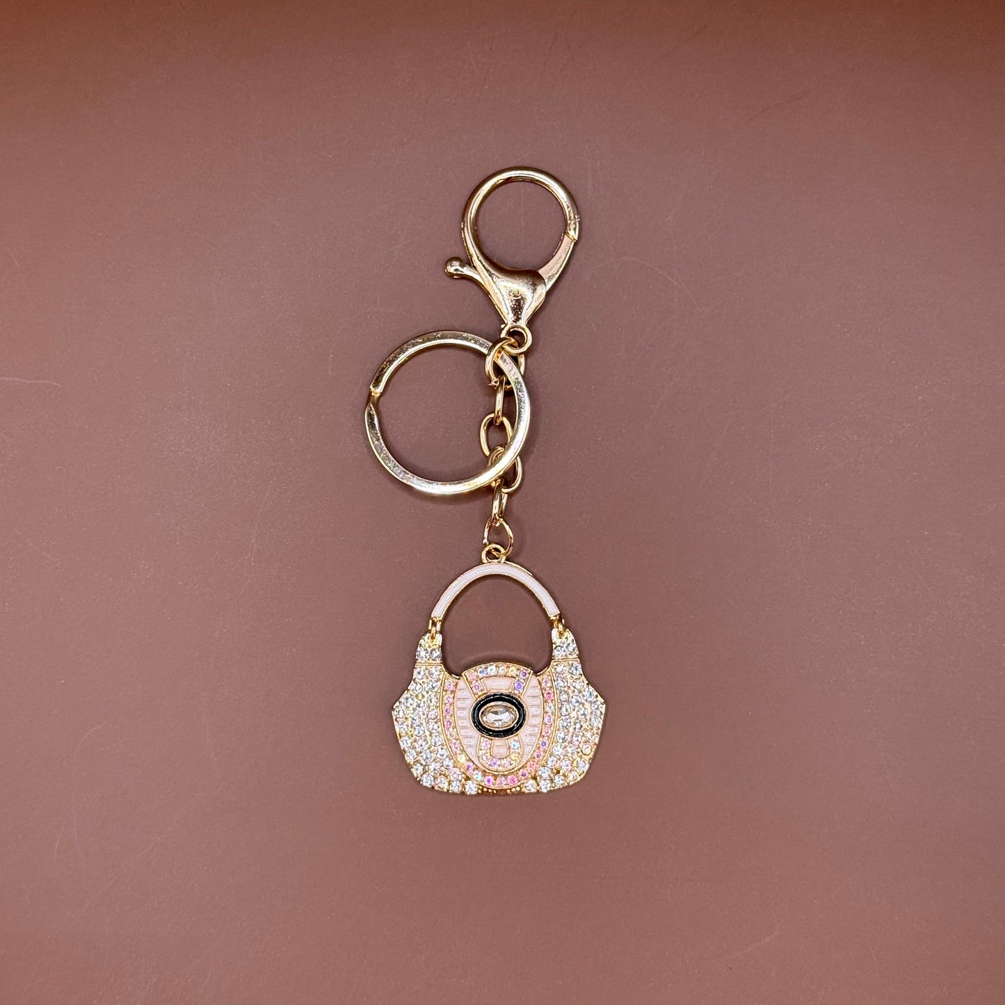Rhinestone Handbag Keychain