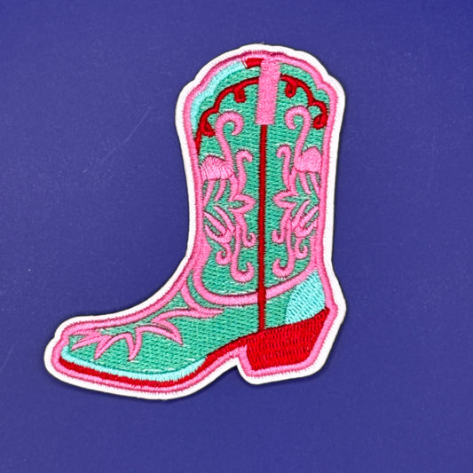 Turquoise Cowboy Boot Patch