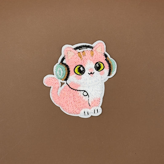 Headphone Kitten Patch (Pink)