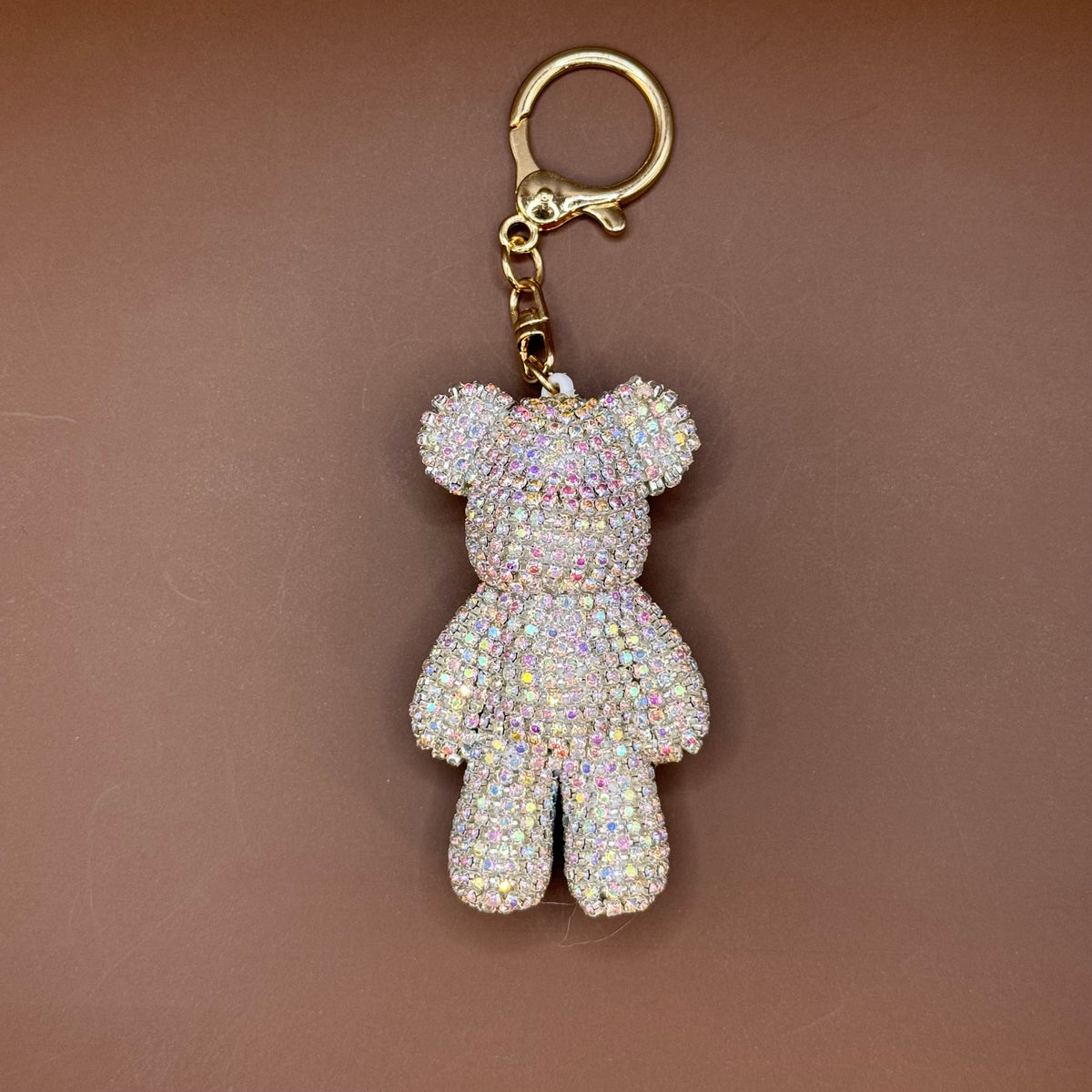 Rhinestone Teddy Bear Keychain