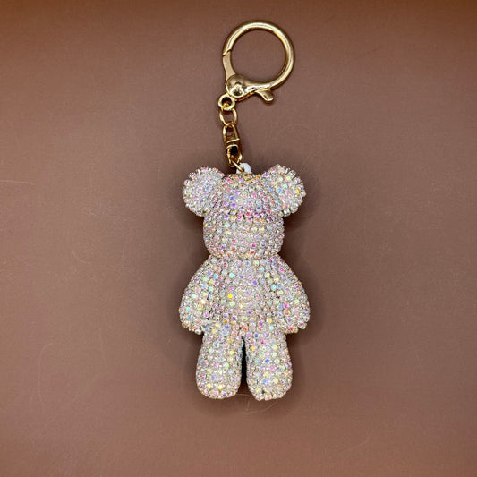 Rhinestone Teddy Bear Keychain