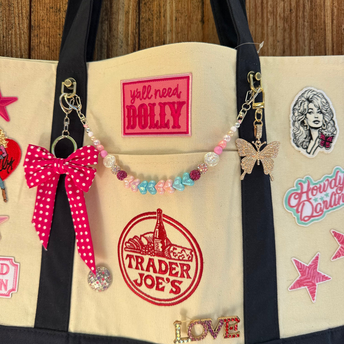 Dolly Big Love Hand Designed Large Custom Tote