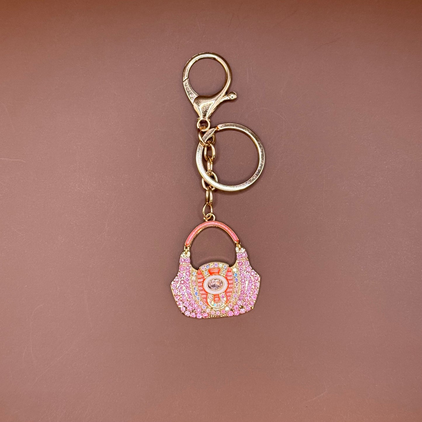 Rhinestone Handbag Keychain
