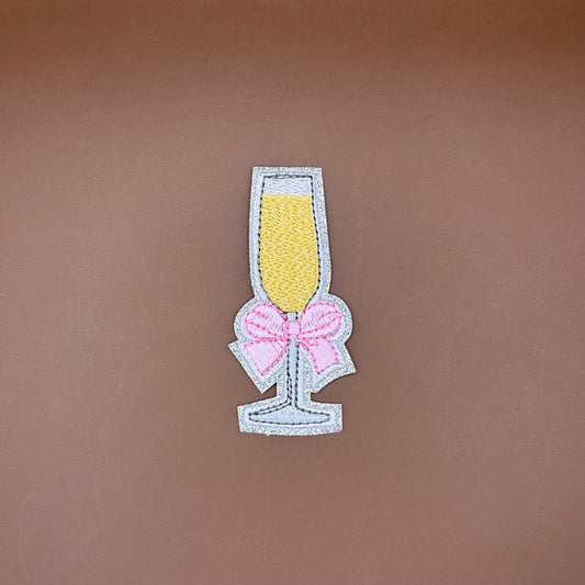 Champagne Flute Bow Patch