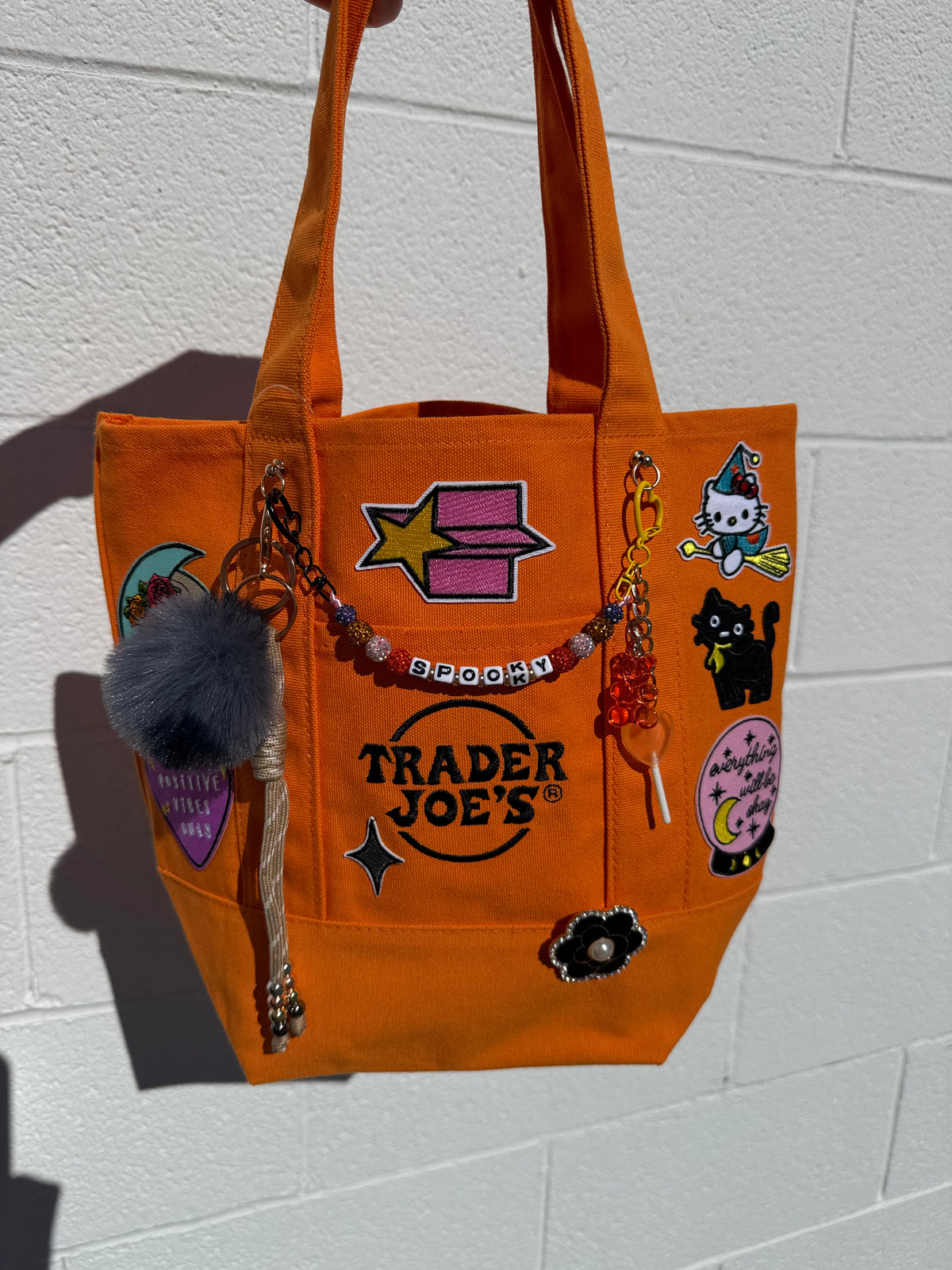 Halloween Trader Joe's Mini Tote – Spooky Season Patches & Charms | One of One