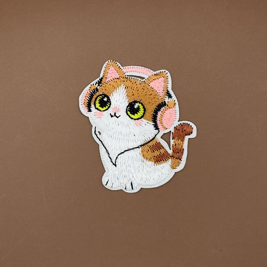 Headphone Kitten Patch (Calico)