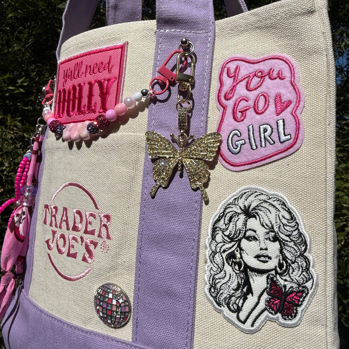 Dolly Parton You Go Girl mini tote by PrettyMUCH.