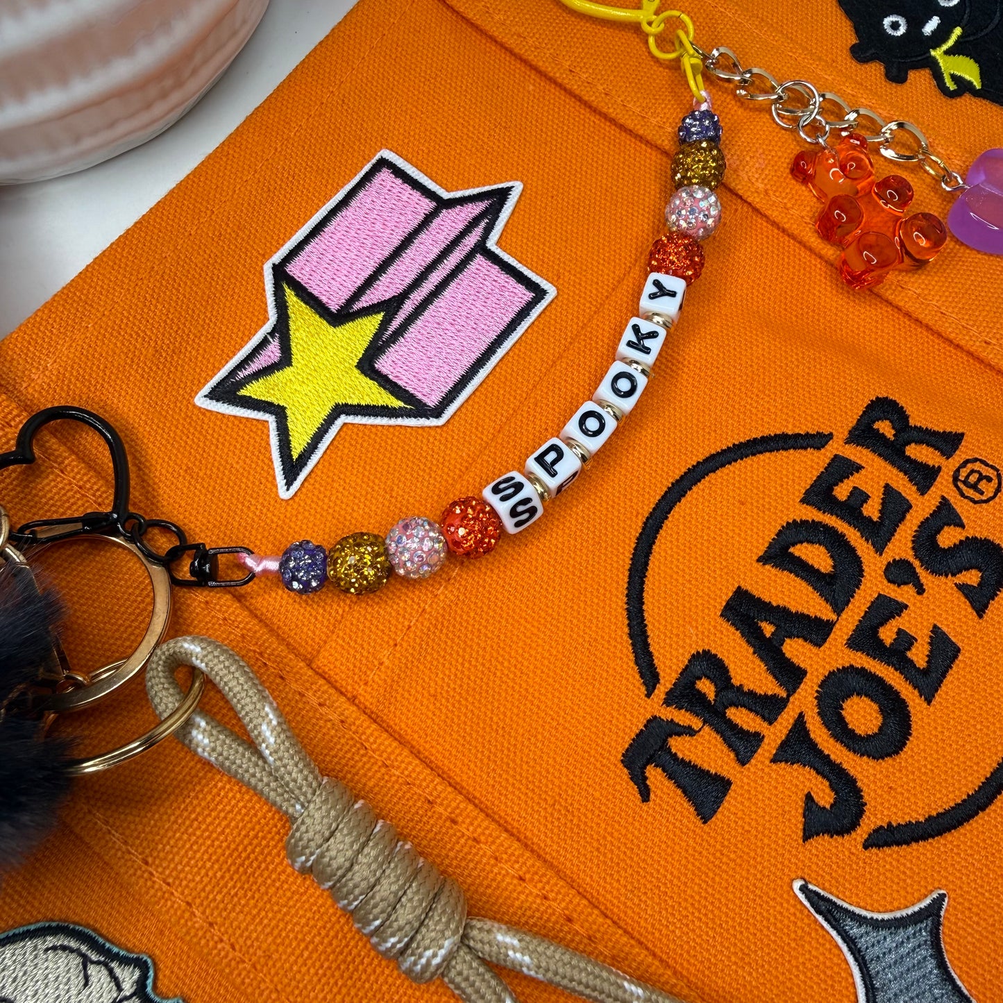 Halloween Trader Joe's Mini Tote – Spooky Season Patches & Charms | One of One