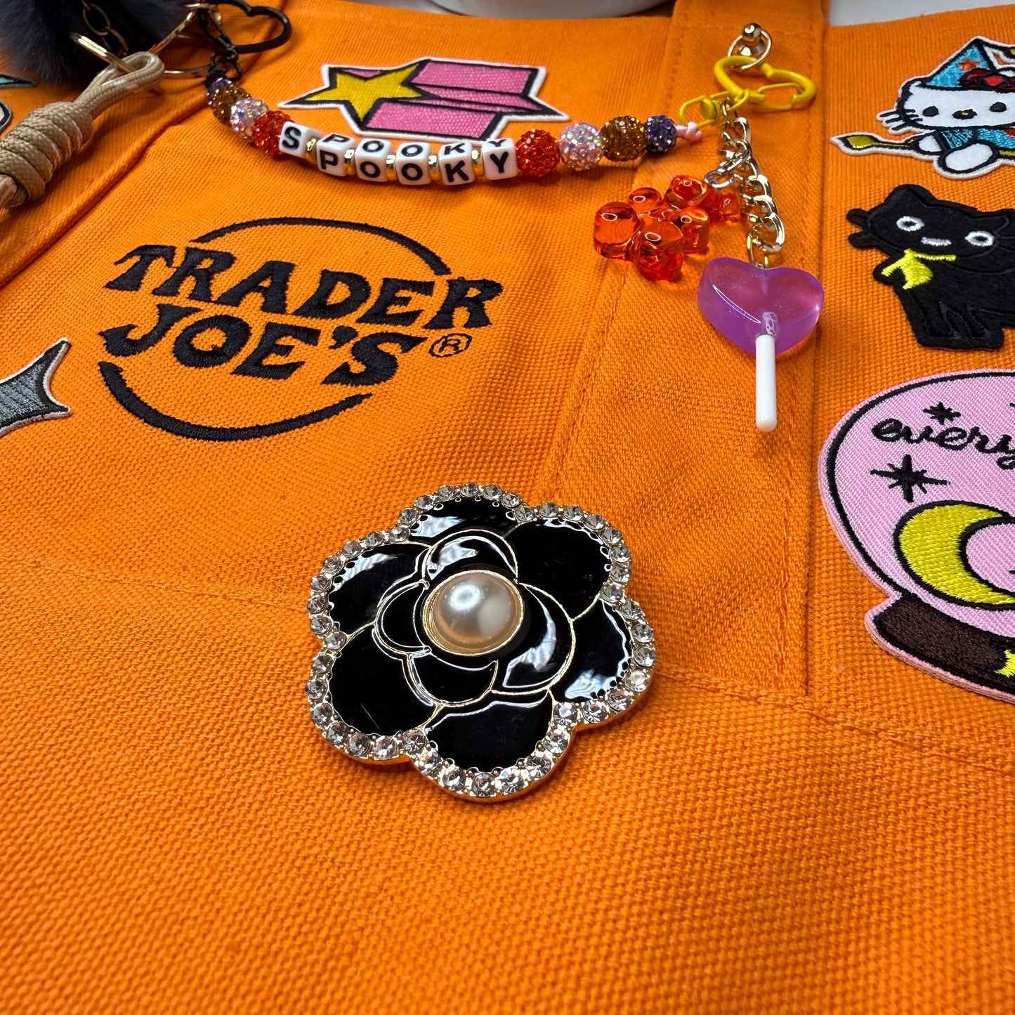 Halloween Trader Joe's Mini Tote – Spooky Season Patches & Charms | One of One