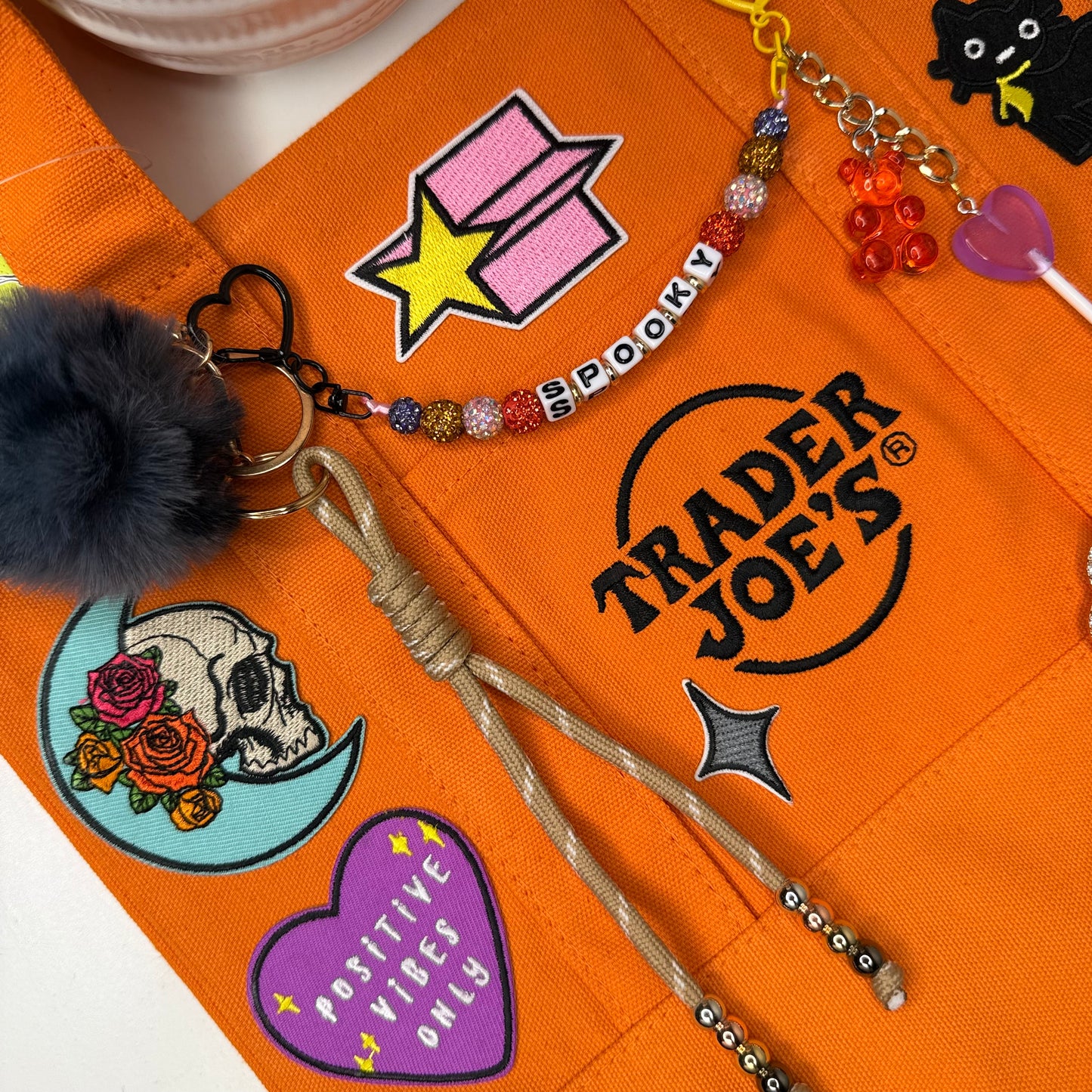Halloween Trader Joe's Mini Tote – Spooky Season Patches & Charms | One of One