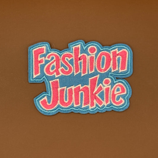 Pop Star Princess Fashion Junkie embroidered patch in blue