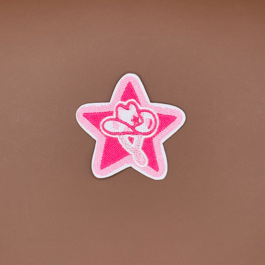 Pink Star Cowboy Patch