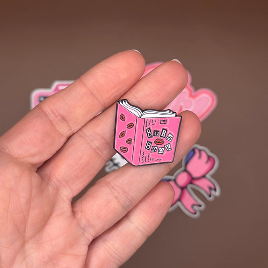 Pop Star Princess Burn Book enamel pin