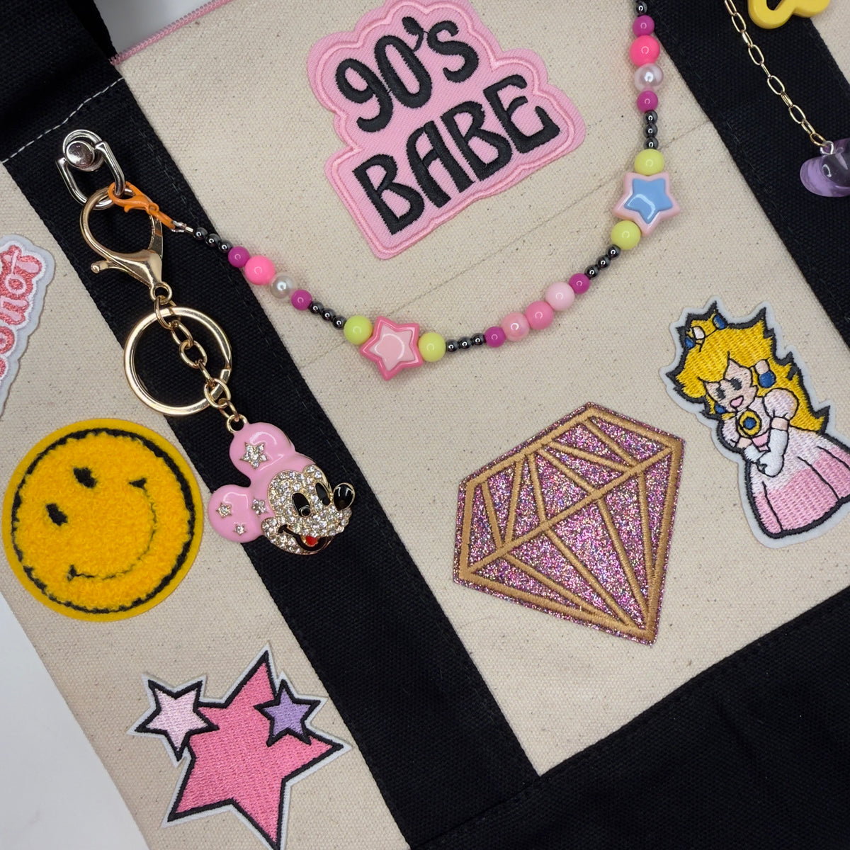 Pop Star Princess fully designed ready-to-ship tote, 90's Babe