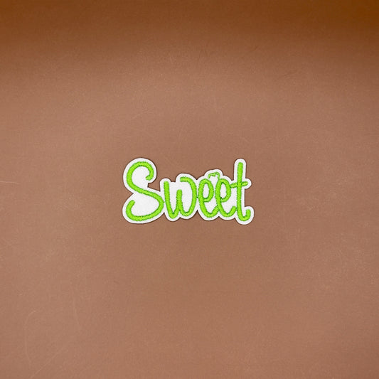 Matcha Sweet logo embroidered patch in green