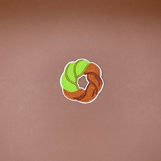 Matcha swirl cookie embroidered patch