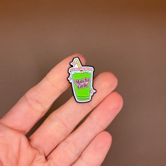 Matcha Girlie enamel pin