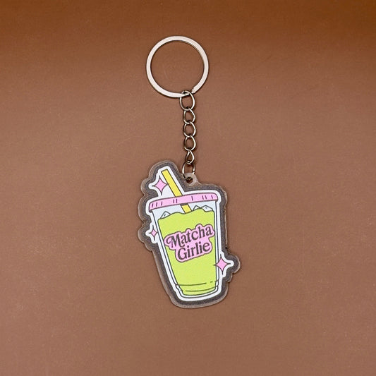 Matcha Girlie cup keychain charm