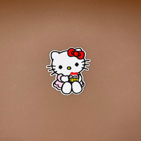 Hello Kitty with cupcake embroidered patch