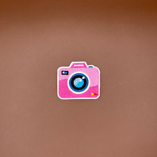 Pop Star Princess pink camera embroidered patch