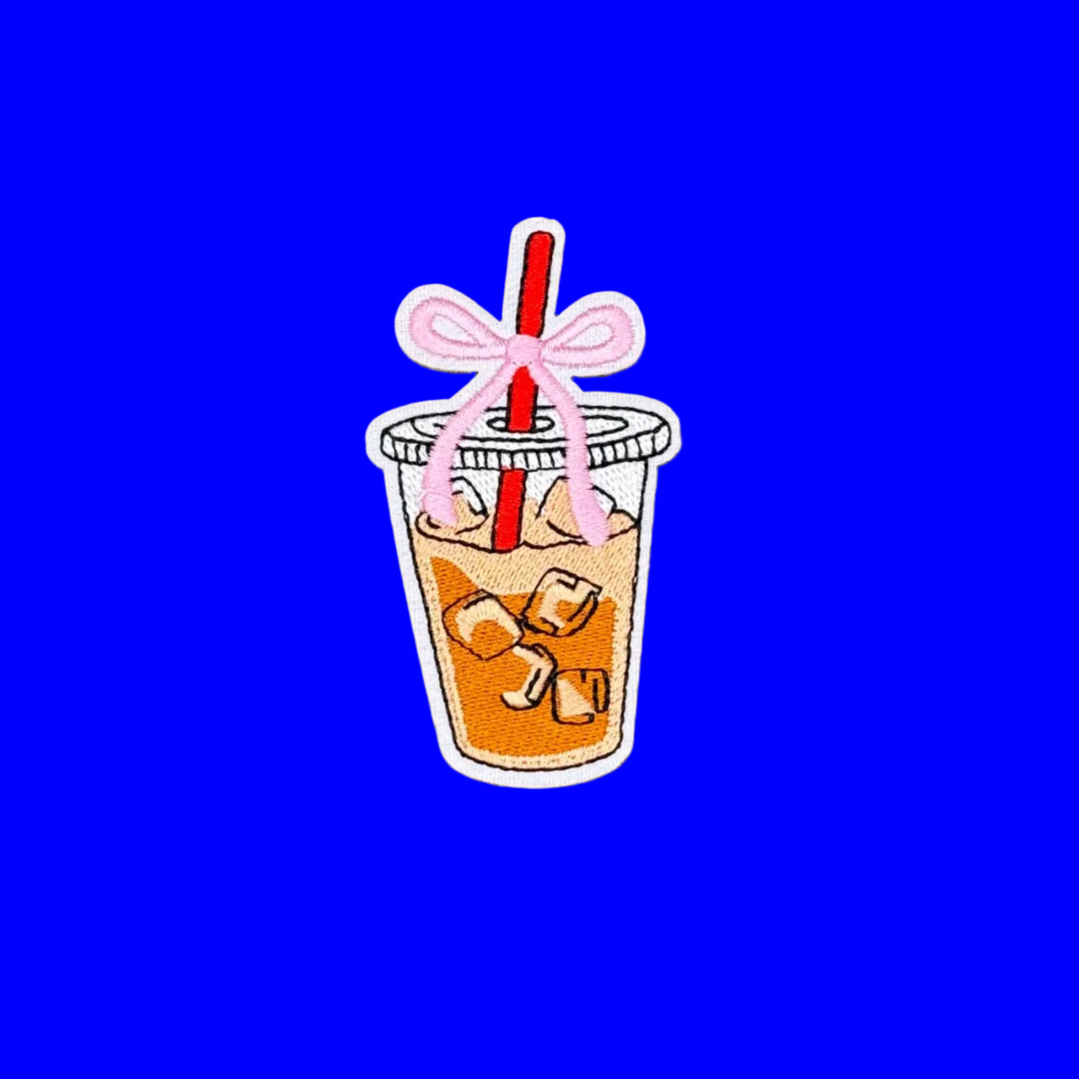 Pop Star Princess iced drink cup embroidered patch