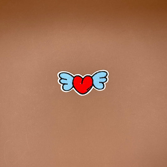 Pop Star Princess winged heart embroidered patch