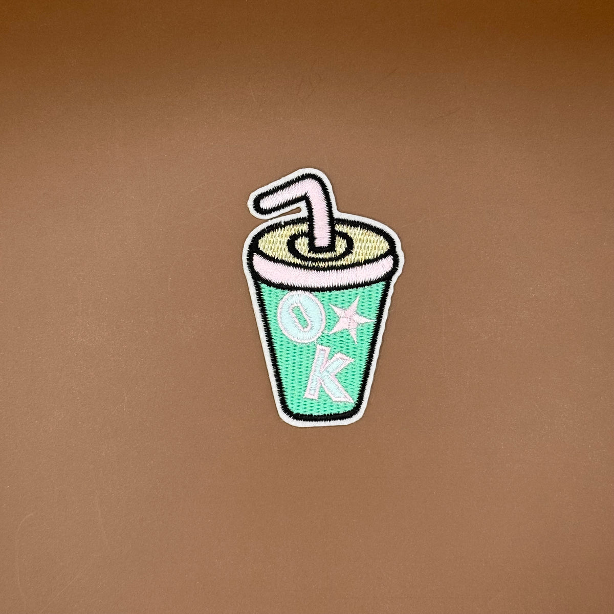 Pop Star Princess iced drink cup embroidered patch