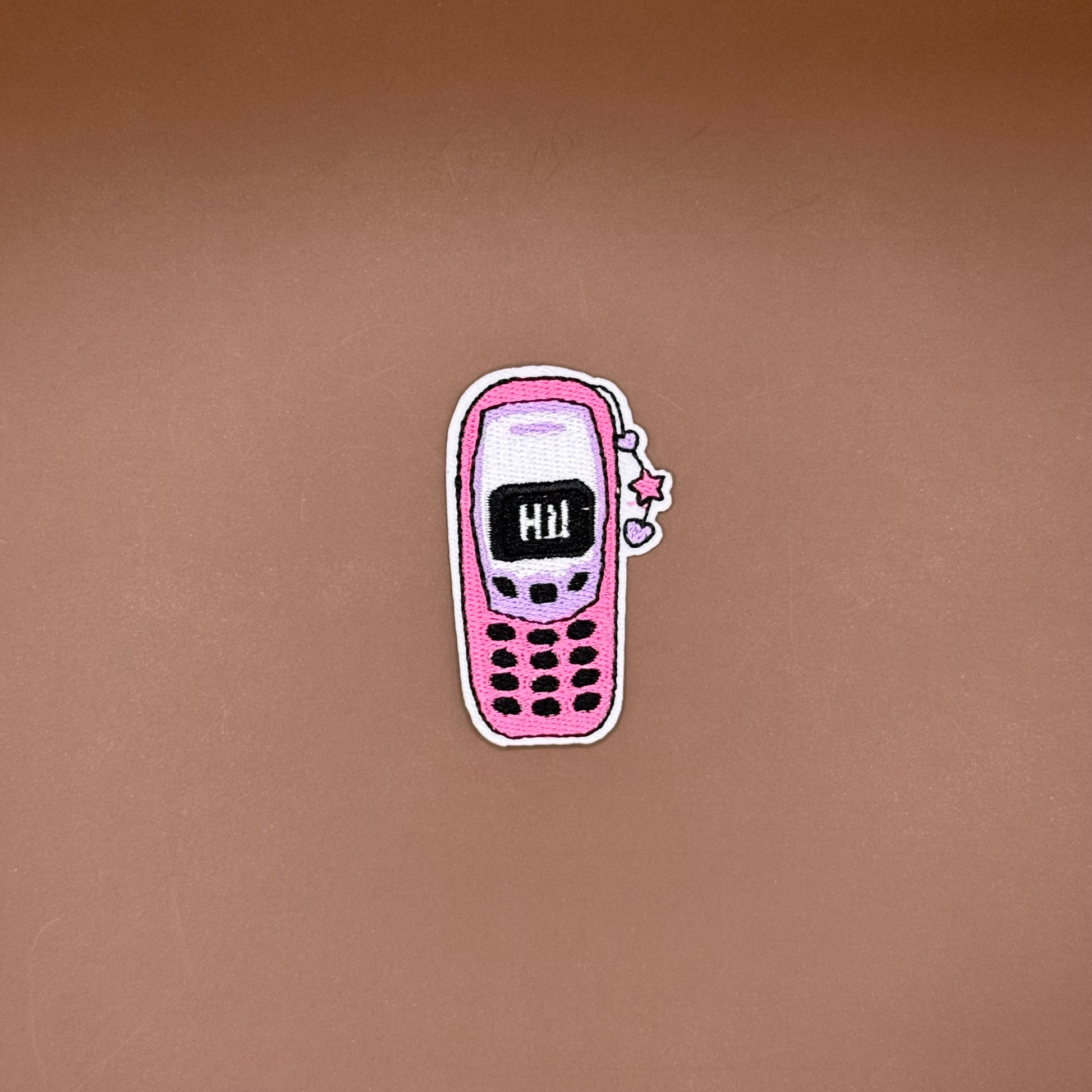 Pop Star Princess retro flip phone embroidered patch