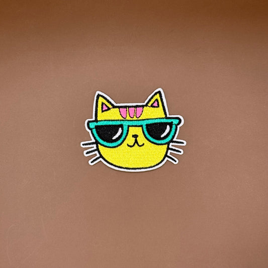 Pop Star Princess cool cat with sunglasses embroidered patch