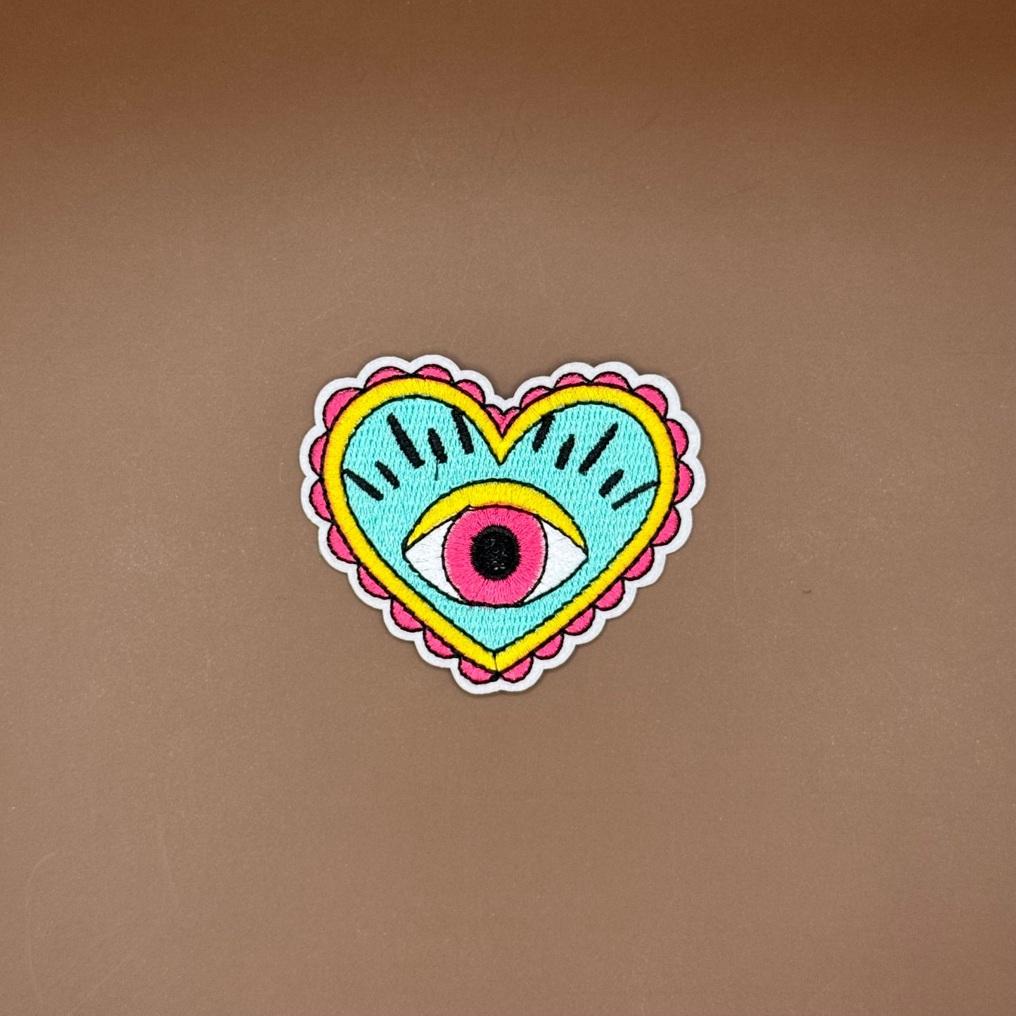 Pop Star Princess heart with eye embroidered patch