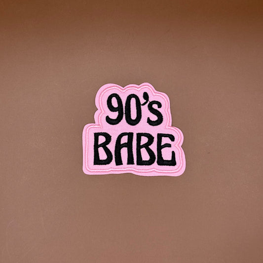 Pop Star Princess 90's Babe text embroidered patch