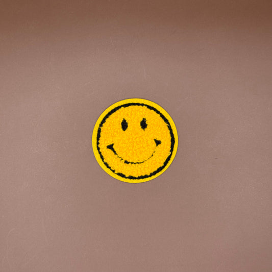 Pop Star Princess smiley face embroidered patch