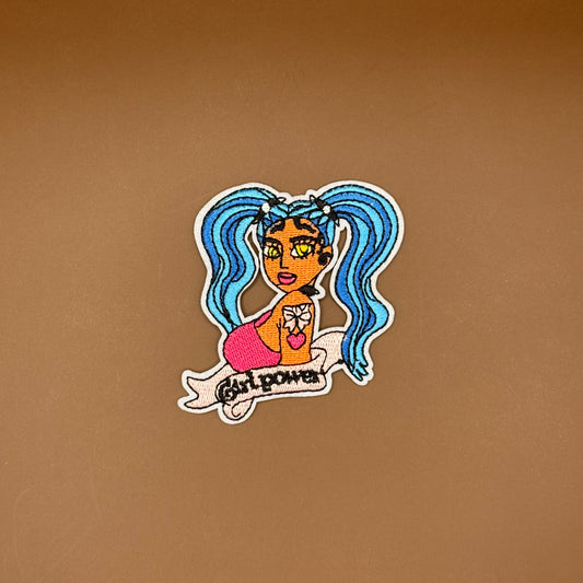Pop Star Princess vintage Girl Power tattoo embroidered patch