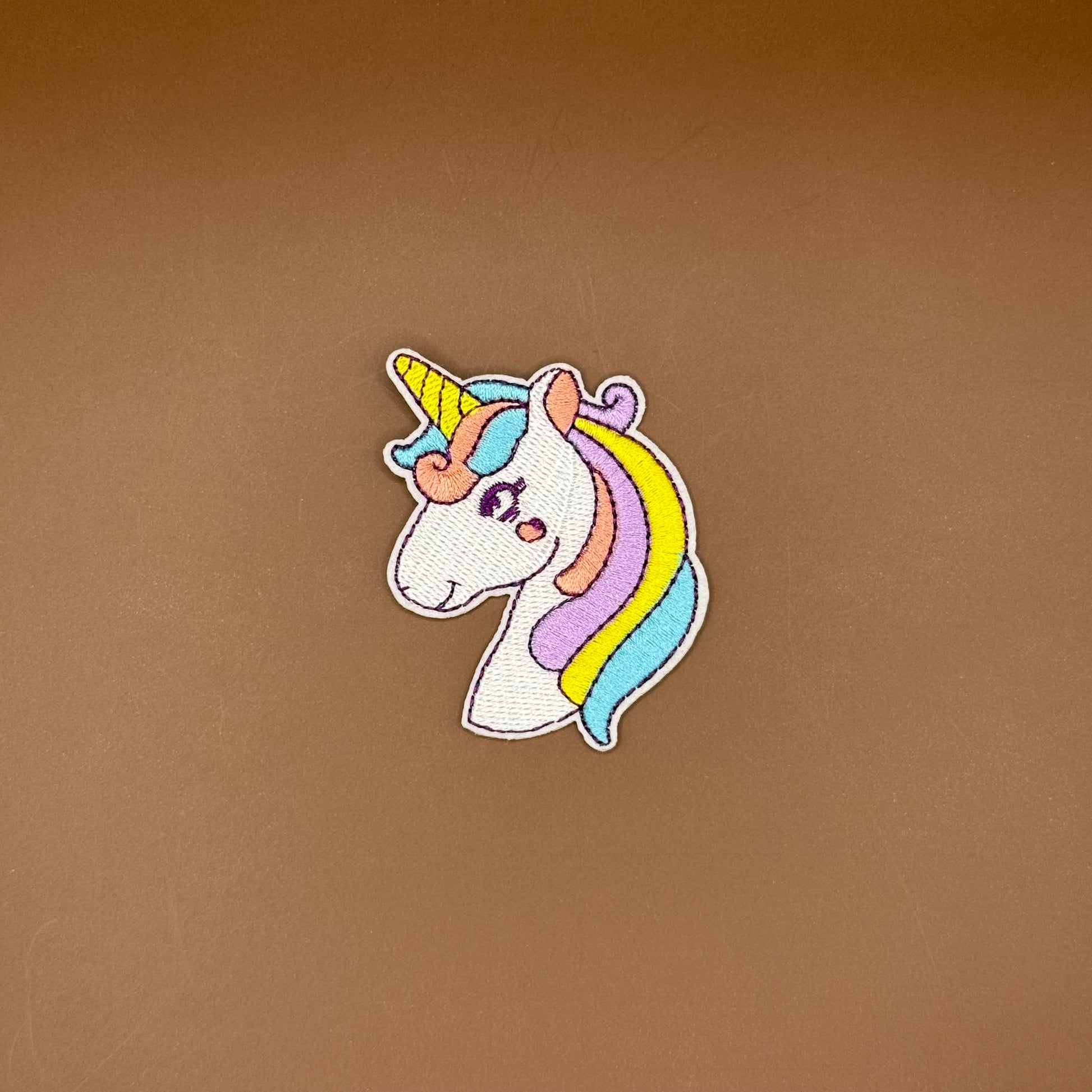 Pop Star Princess unicorn head embroidered patch