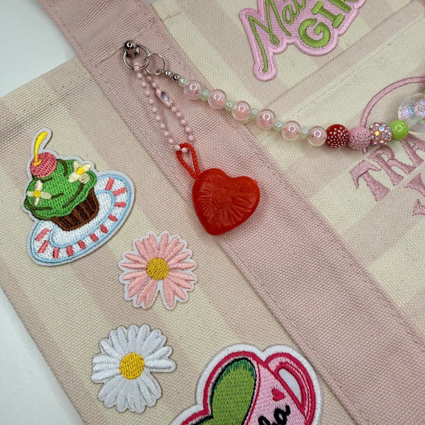 Matcha Girl Ready-to-Ship Tote — Coquette Pink Garden