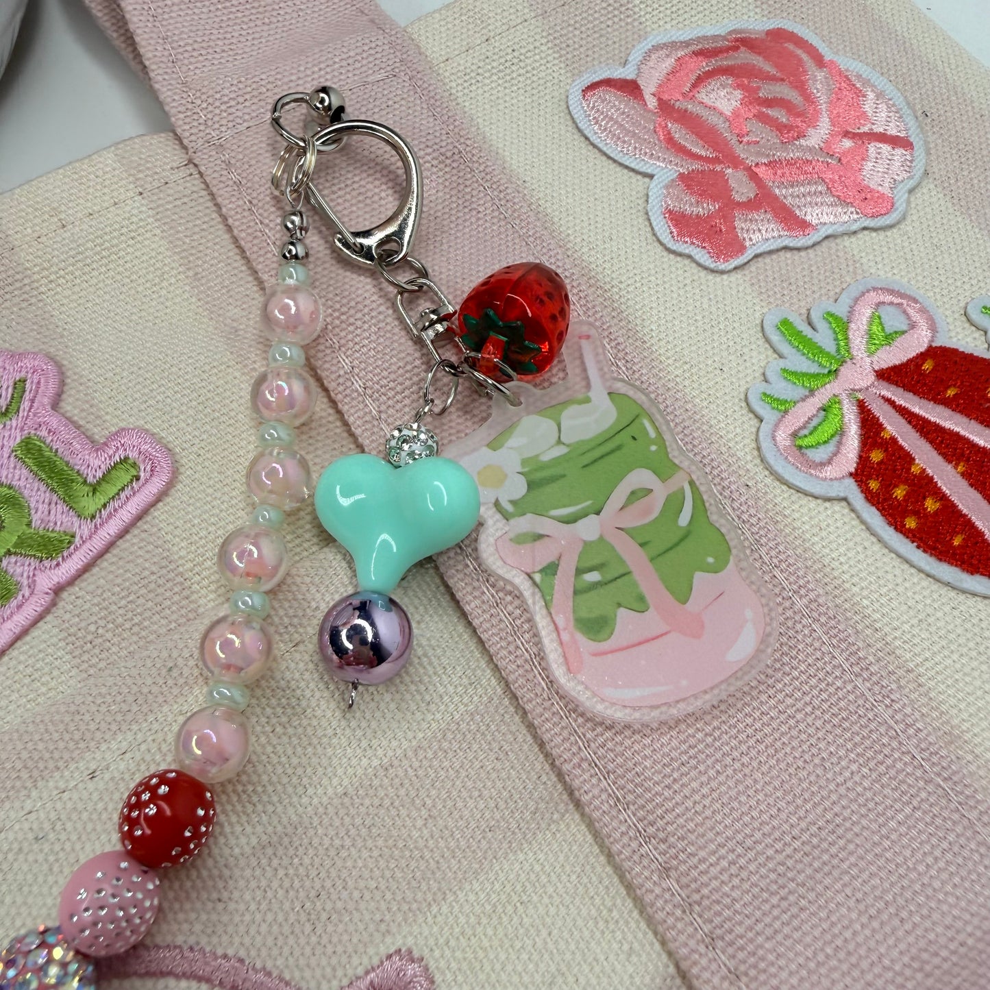 Matcha Girl Ready-to-Ship Tote — Coquette Pink Garden