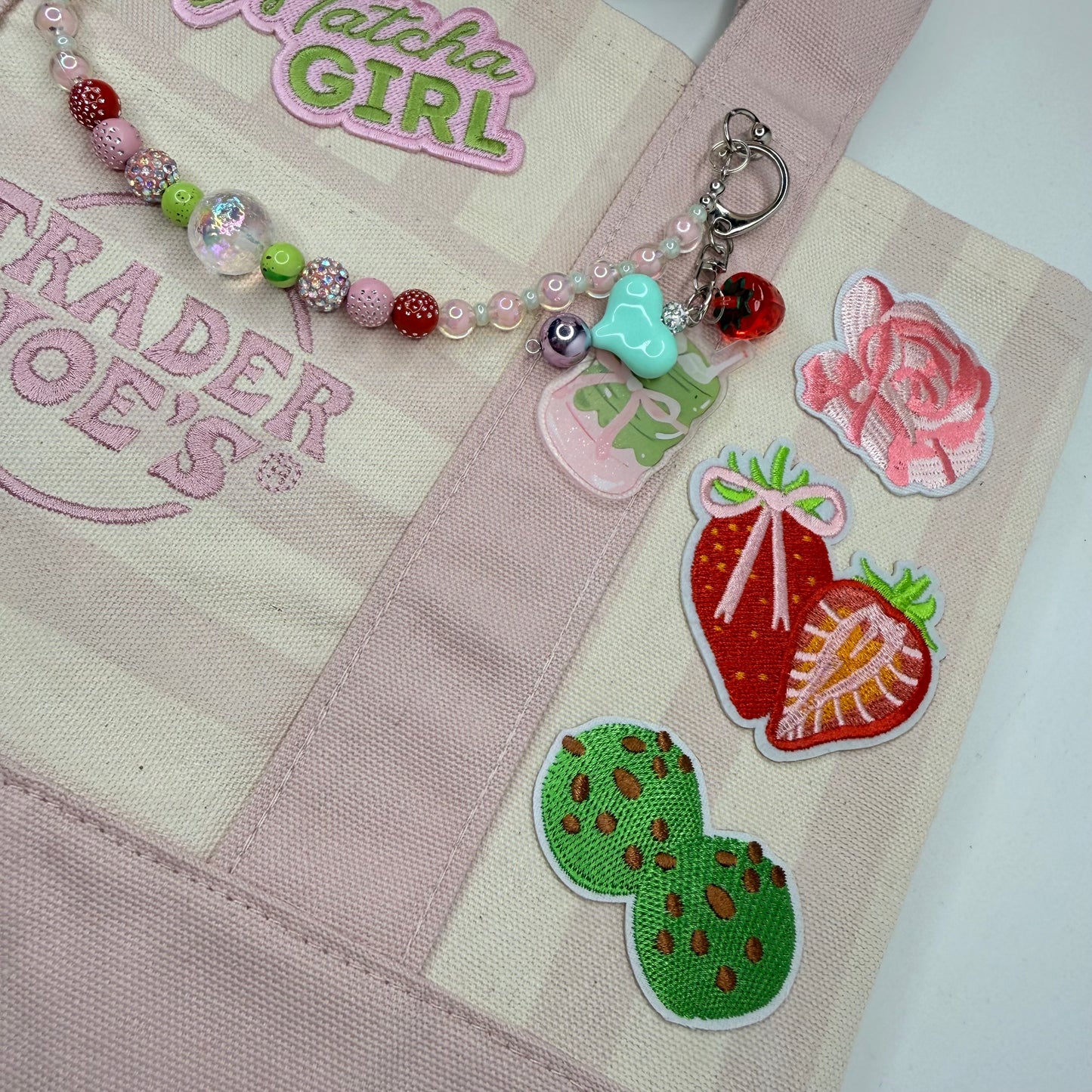 Matcha Girl Ready-to-Ship Tote — Coquette Pink Garden