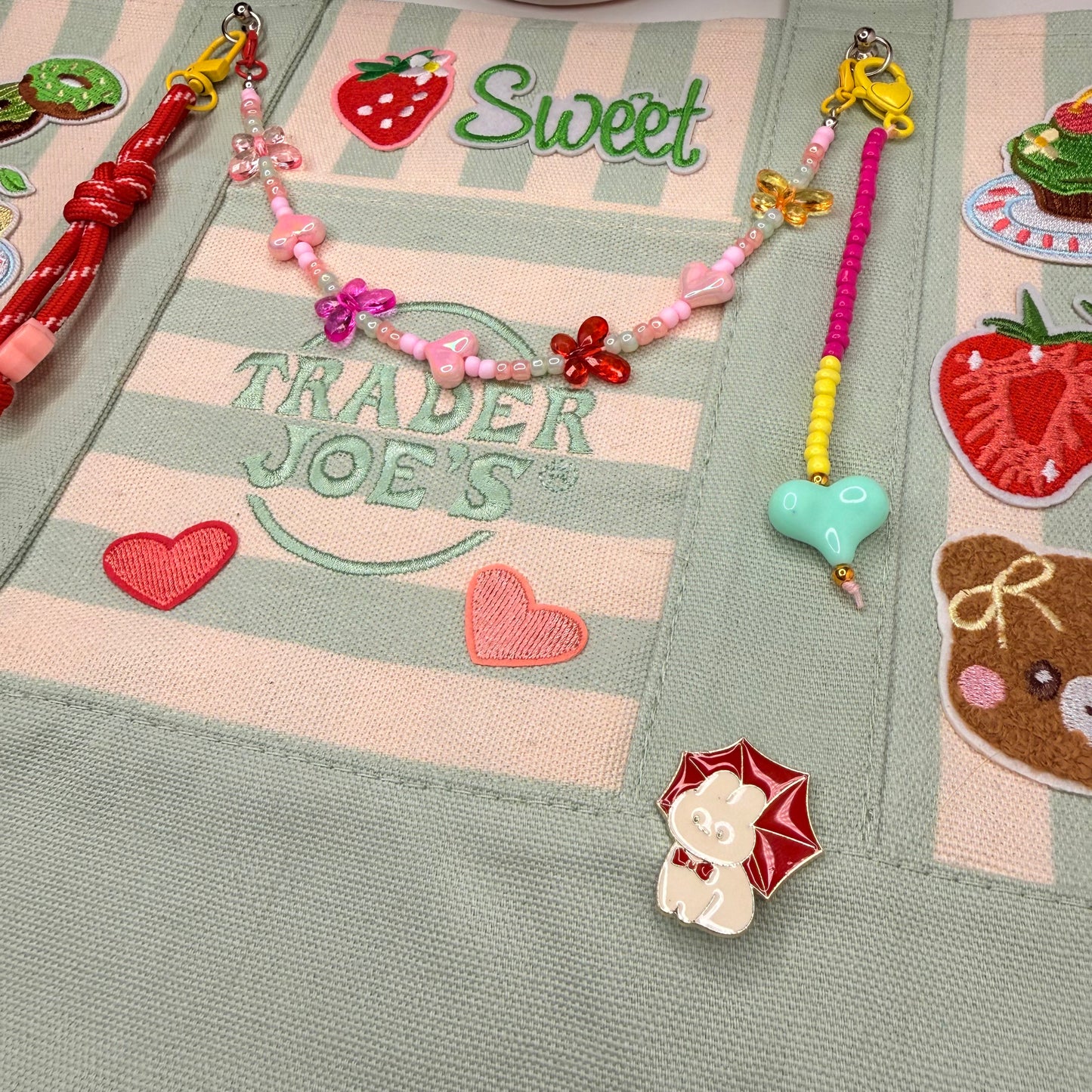 Matcha Girl Ready-to-Ship Tote — Sweet Treats Striped Mini