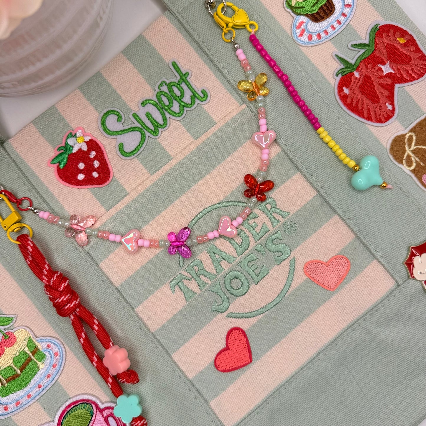 Matcha Girl Ready-to-Ship Tote — Sweet Treats Striped Mini