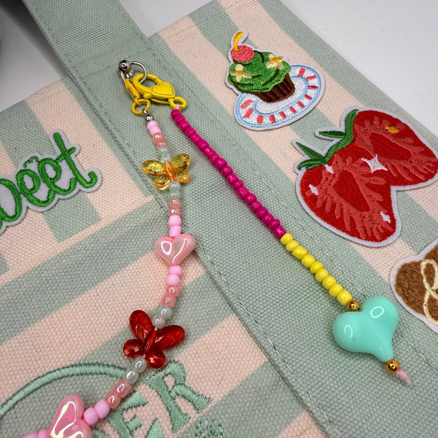 Matcha Girl Ready-to-Ship Tote — Sweet Treats Striped Mini