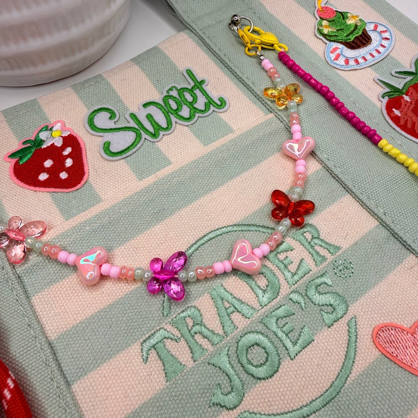 Matcha Girl Ready-to-Ship Tote — Sweet Treats Striped Mini