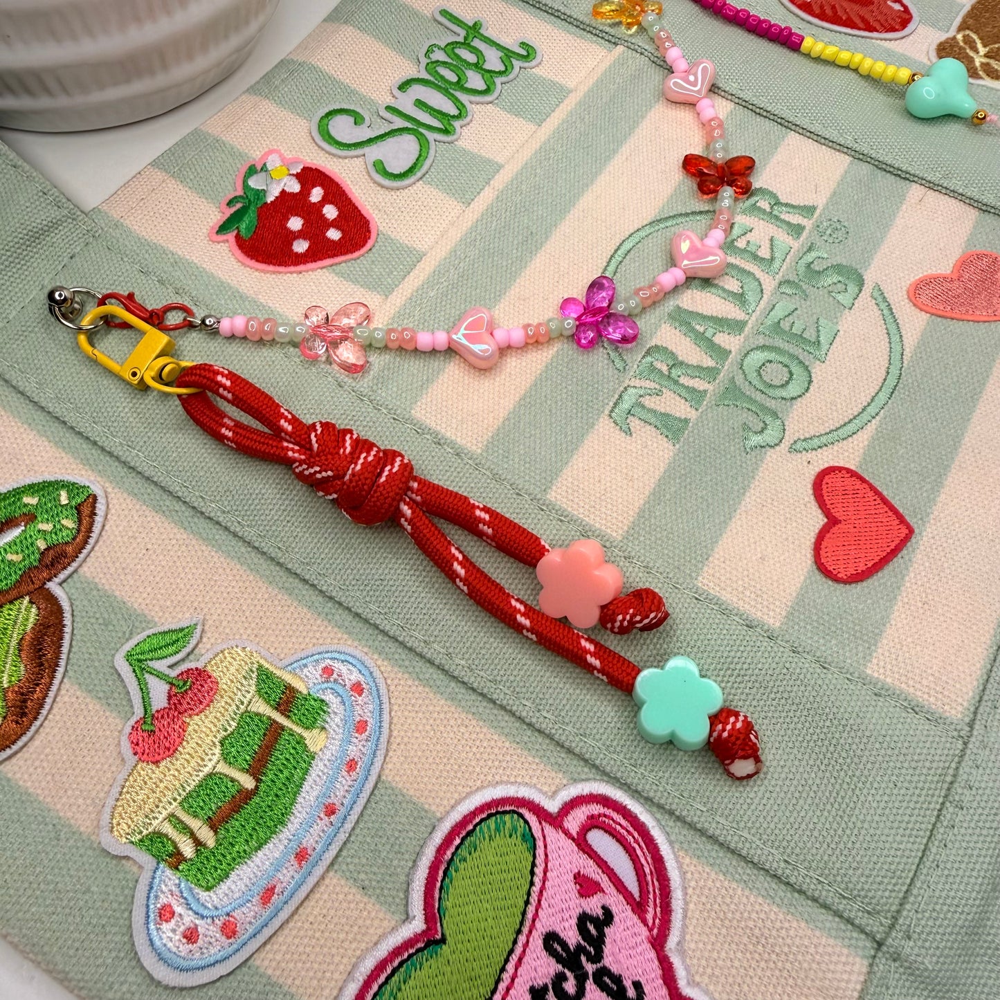 Matcha Girl Ready-to-Ship Tote — Sweet Treats Striped Mini